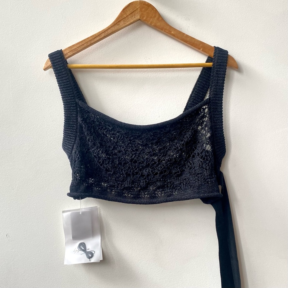 Yohji Yamamoto knit buckle crop tank top women’s size M / 2 black never worn